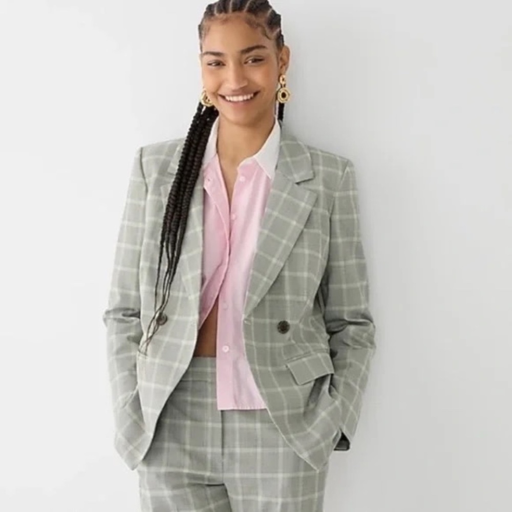 J Crew Suit Blazer Lightweight Italian Stretch Wool Sz 12